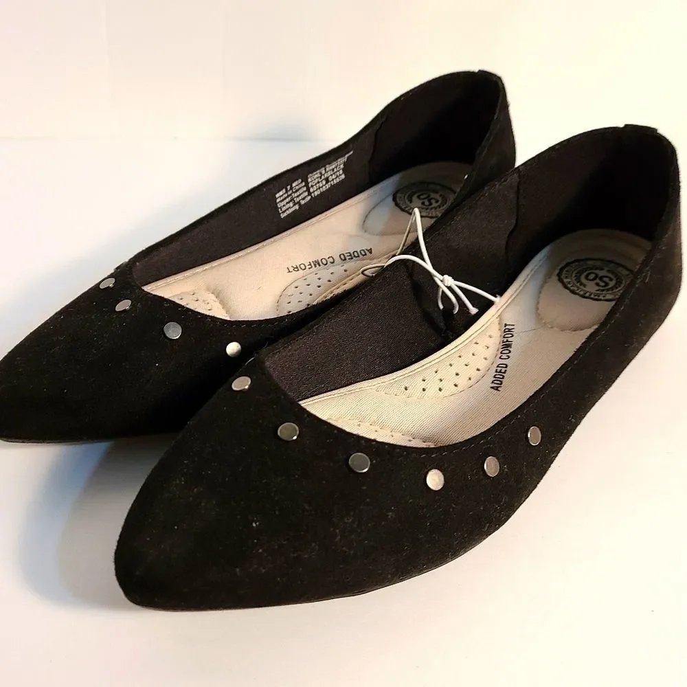 Black Flats with Silver Studs sz 7
